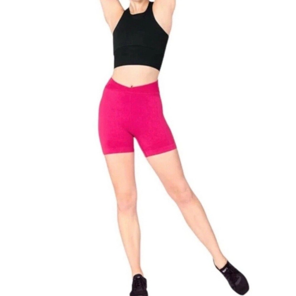 Free People Movement Free Throw Bike Shorts Passion Fruit Pink Medium M